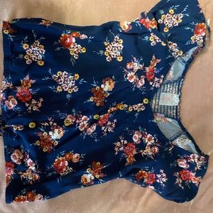 no boundaries floral blouse